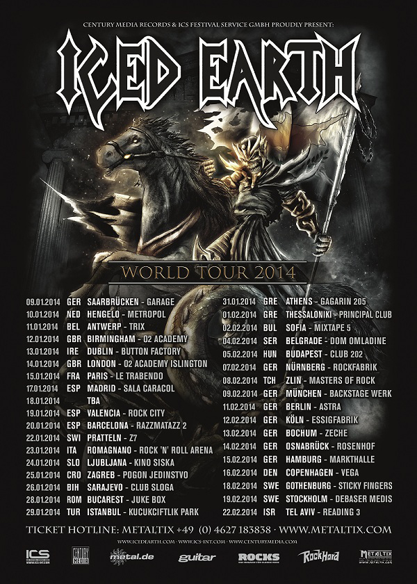 Iced Earth World Tour 2014